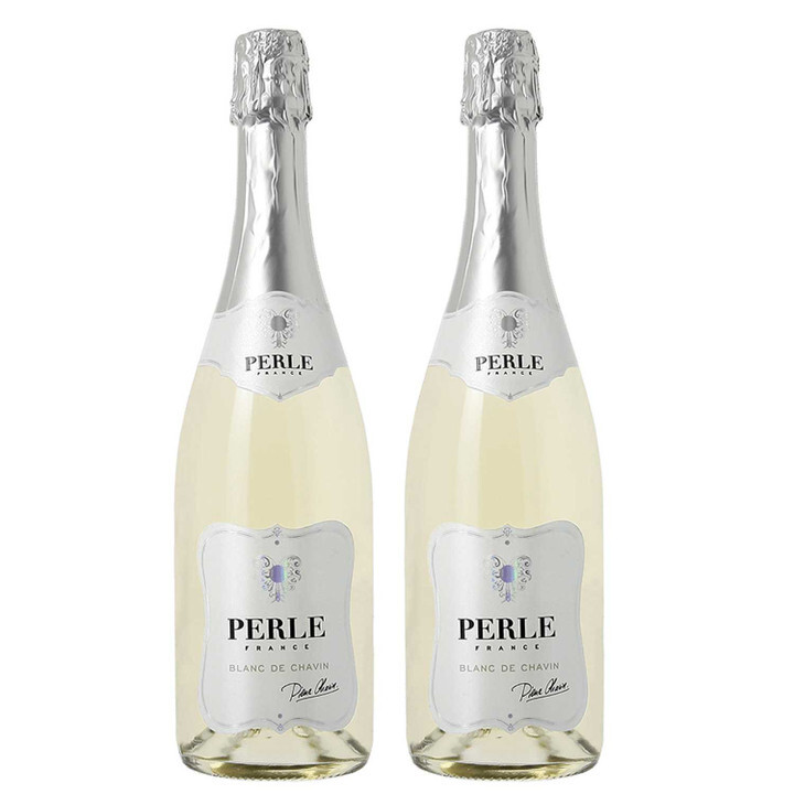 Perle Blanc Non Alcoholic Wine 2 Pack (0.0% ABV Sparkling, France)