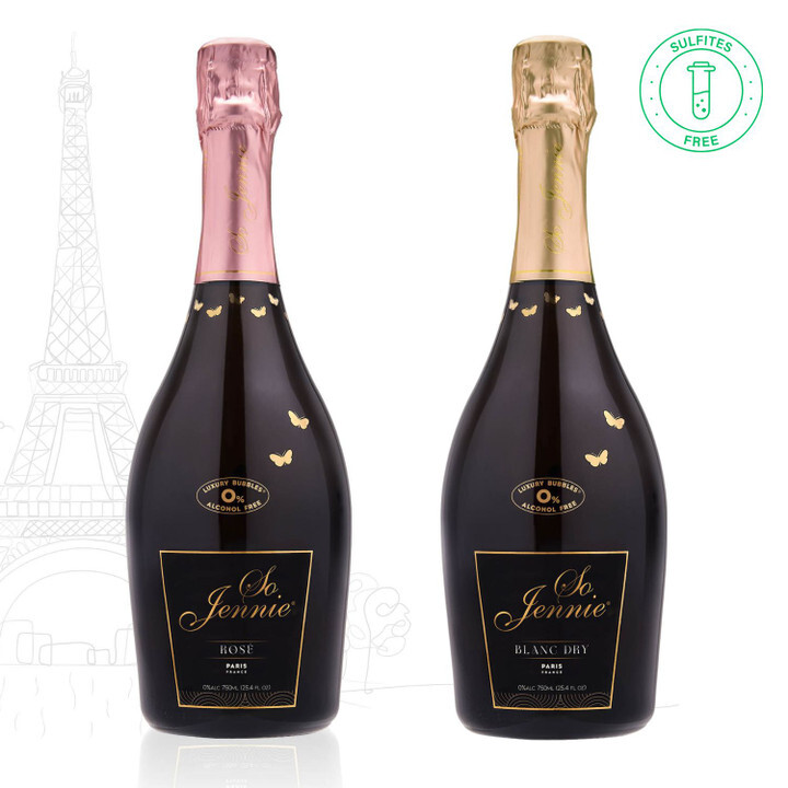 So Jennie Paris Rosé & Blanc Luxury Bubbles (0.0% ABV) 2-Pack