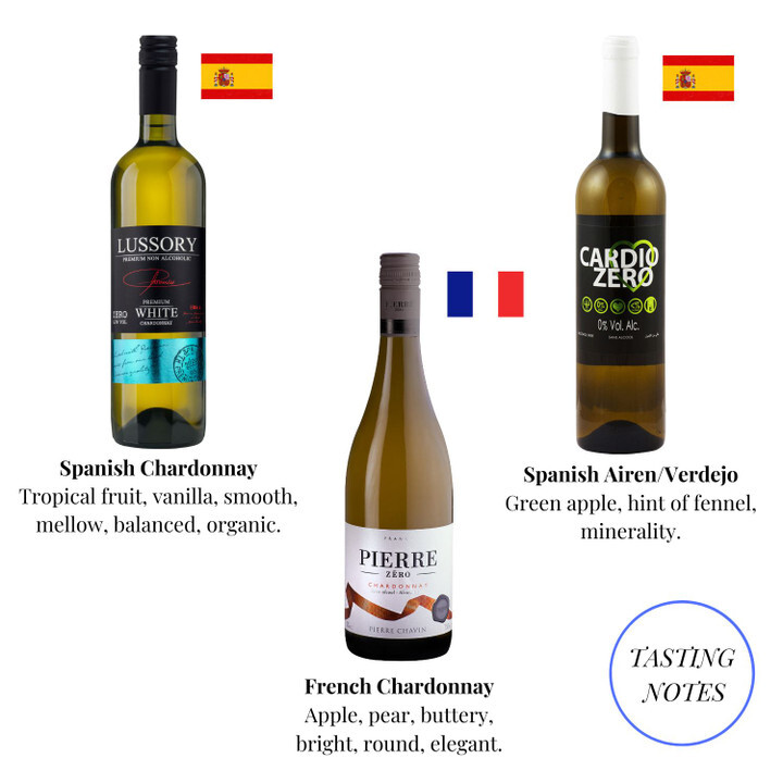 Best Seller Non-Alcoholic White Wine Assortment (3 Bottles) – 0.0% ABV