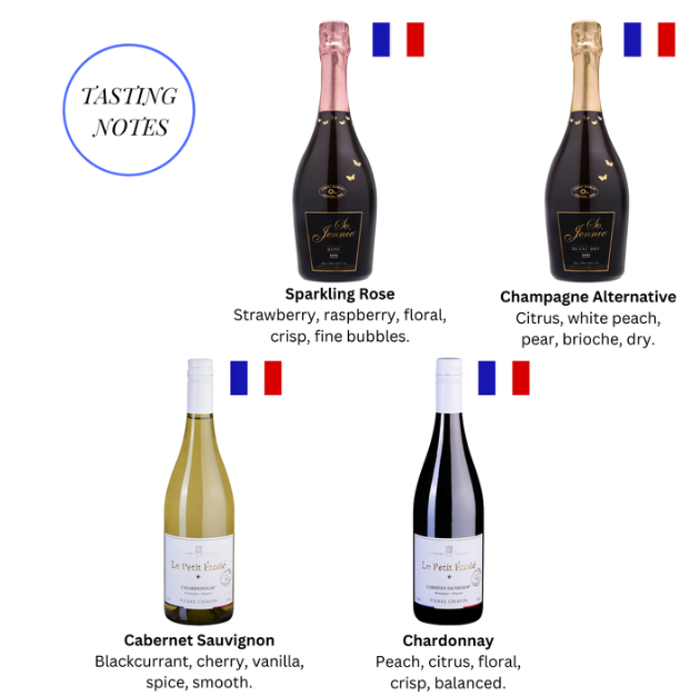 Sulfite-Free Non-Alcoholic Wine Assortment 4-bottle set