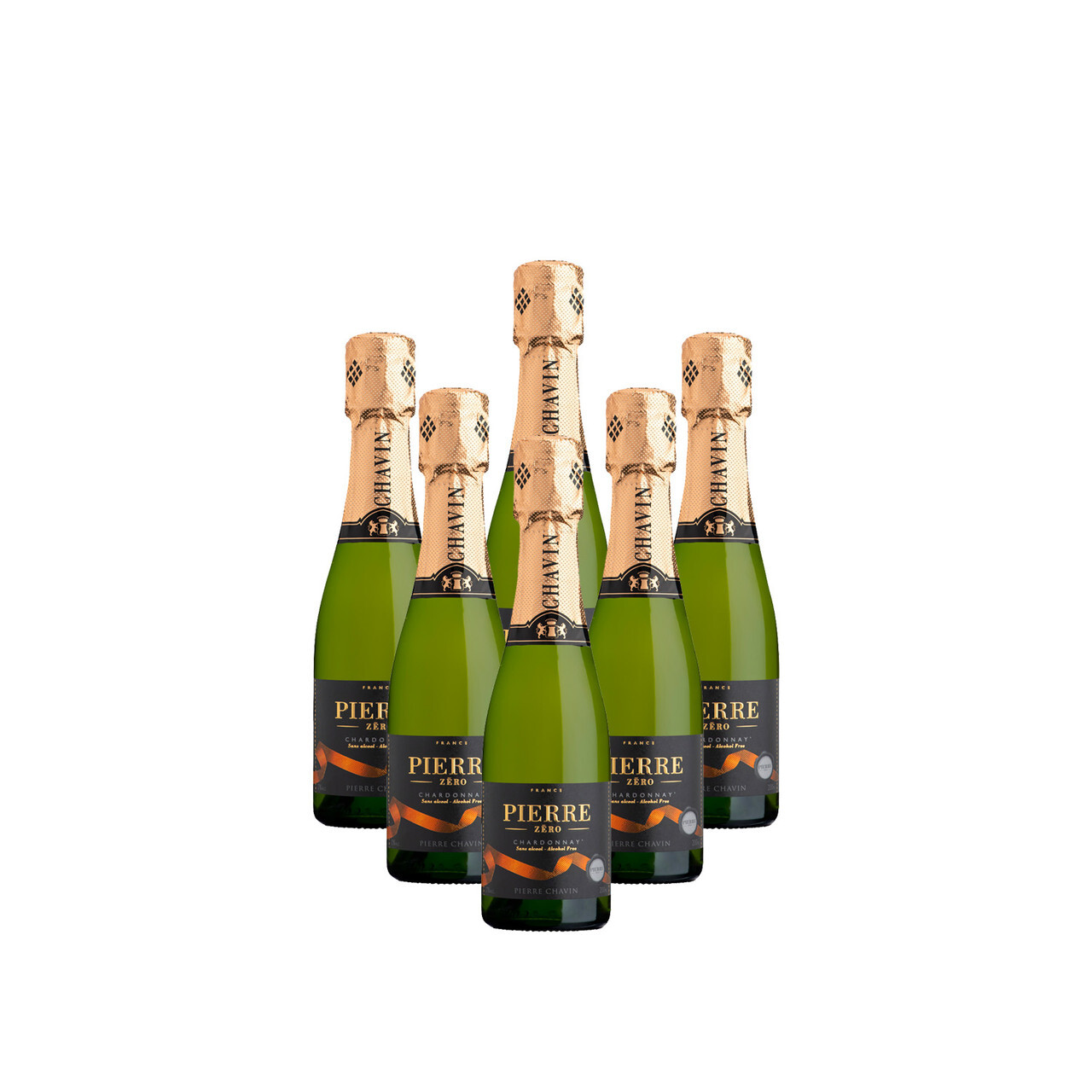Pierre Zero Chardonnay Sparkling Non Alcoholic Wine (200ml) Single-Serving (0.0% ABV Sparkling, France, 6 Pack, $10 Each)