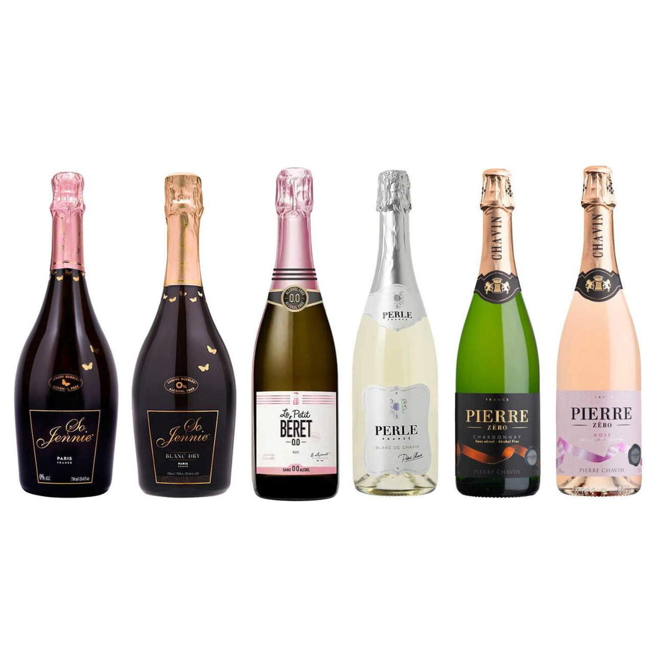 Mom-to-be Non-Alcoholic Champagne Gift Set (0.0% ABV), 6 Bottles