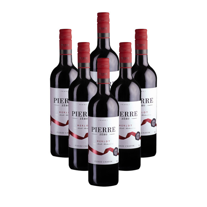 Pierre Zero Merlot Non Alcoholic Wine 200ml 6 Pack (France)